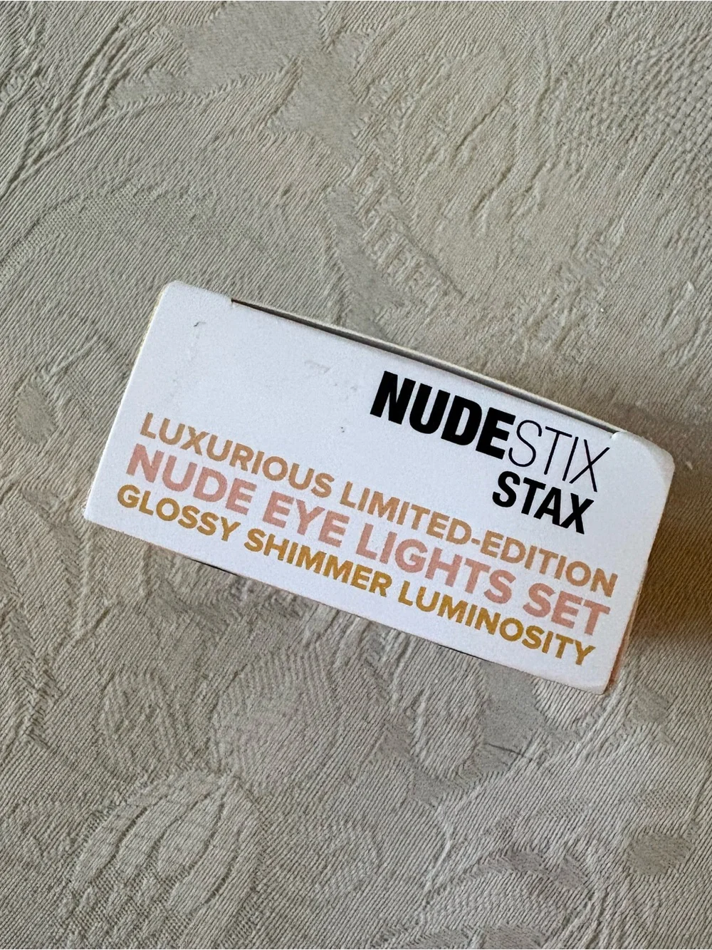 NUDESTIX Stax Shimmer Eyeshadow Trio — Peach, Rose Gold & Gold